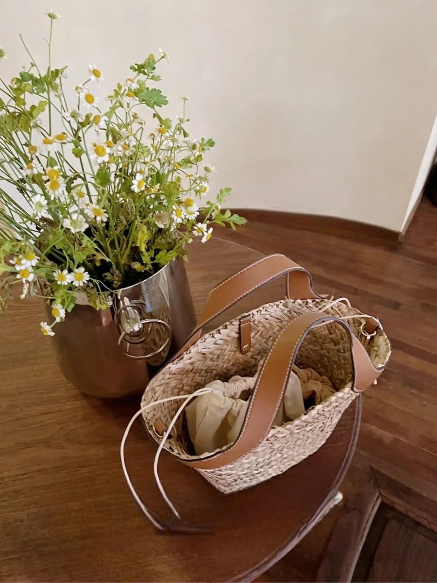 Bois Latte Straw Tote - STRAWAURA