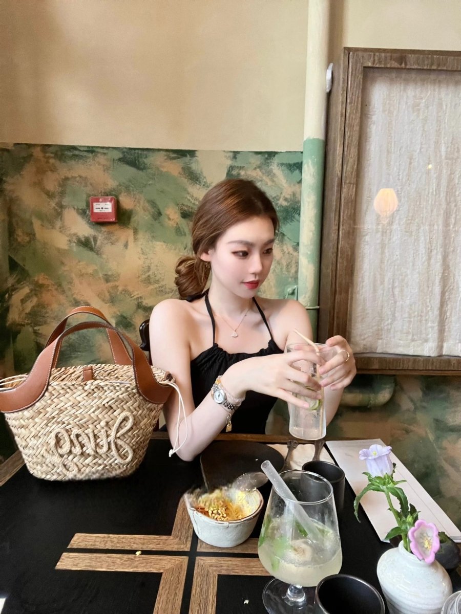 Bois Latte Straw Tote - STRAWAURA