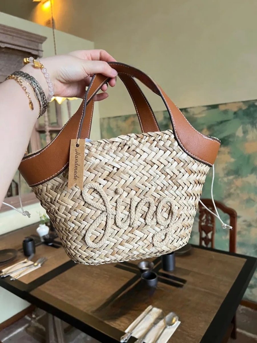 Bois Latte Straw Tote - STRAWAURA
