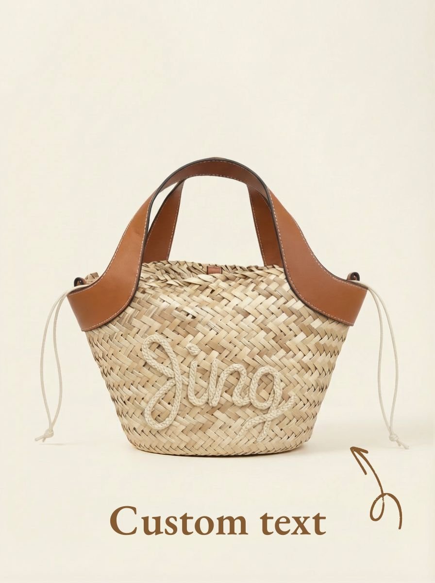 Bois Latte Straw Tote - STRAWAURA