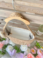 Camellia Straw Vacation Beach Bag - STRAWAURA