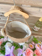 Camellia Straw Vacation Beach Bag - STRAWAURA