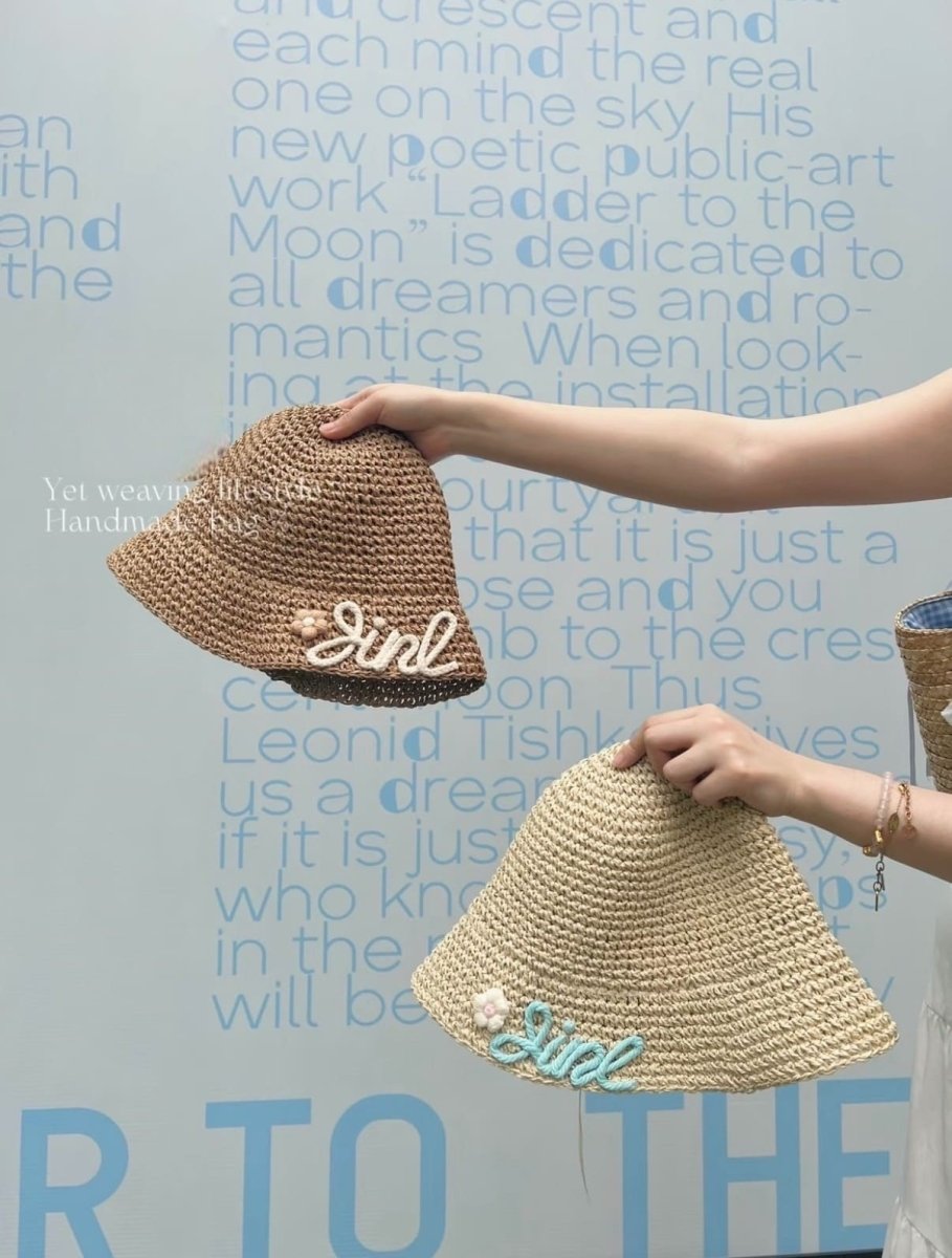 Cocoa Egg Milk Woven Straw Hat - STRAWAURA