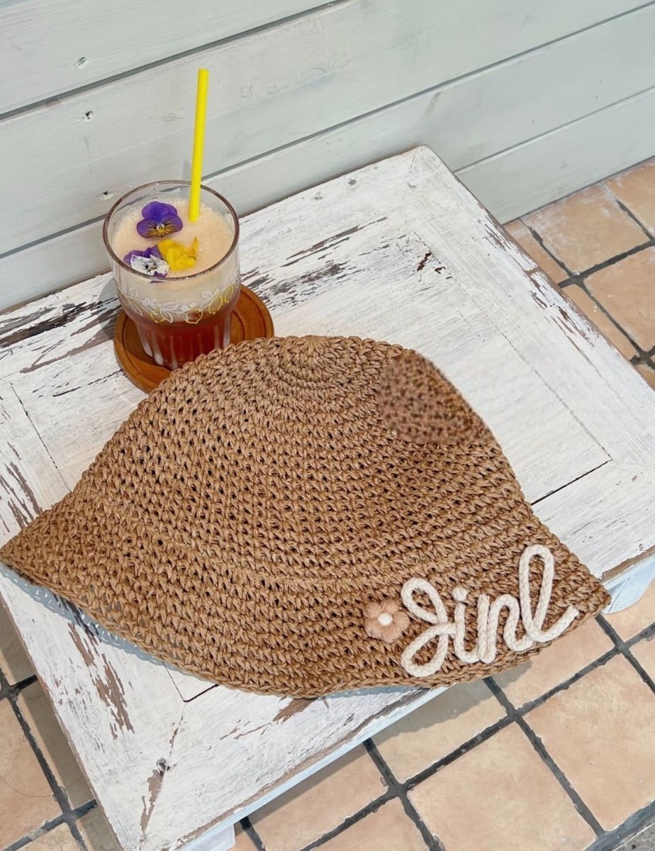 Cocoa Egg Milk Woven Straw Hat - STRAWAURA