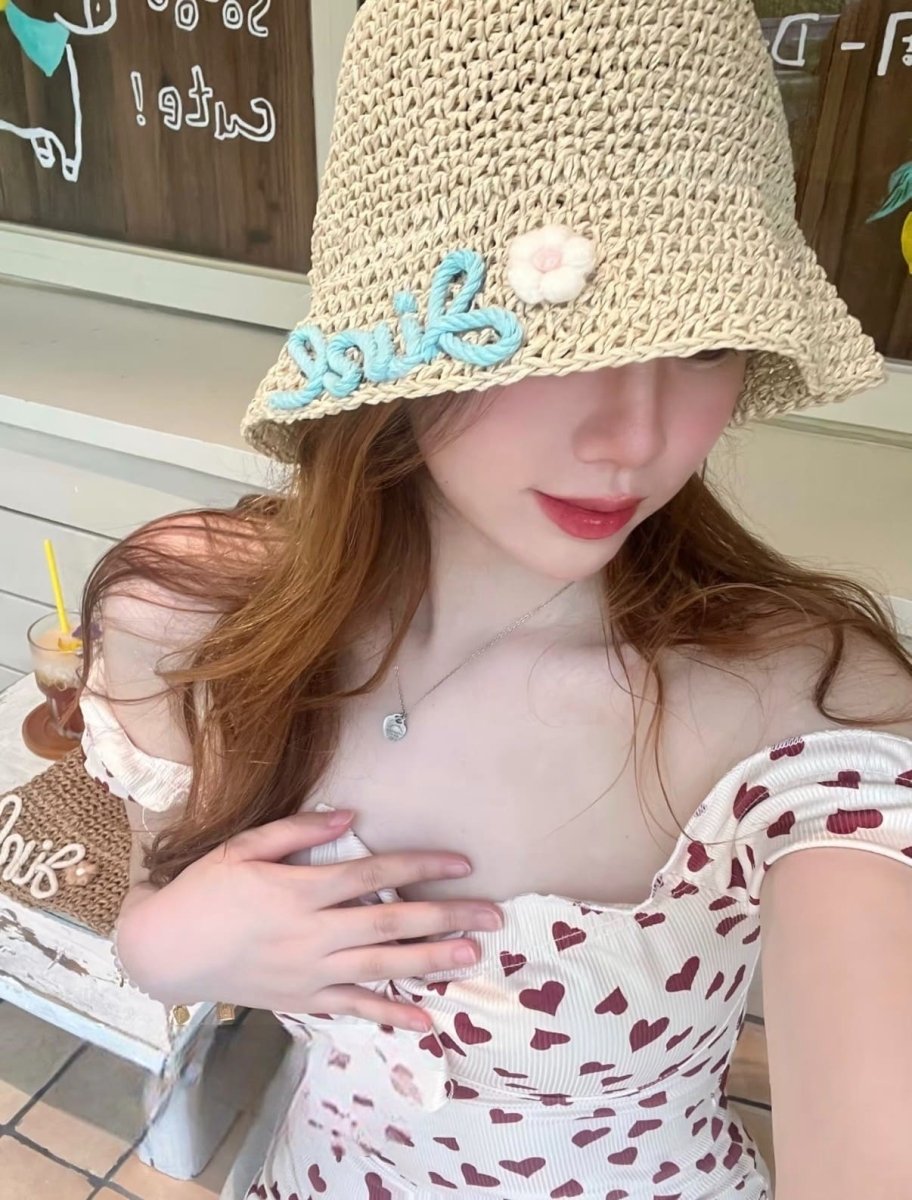 Cocoa Egg Milk Woven Straw Hat - STRAWAURA