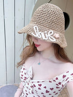 Cocoa Egg Milk Woven Straw Hat - STRAWAURA