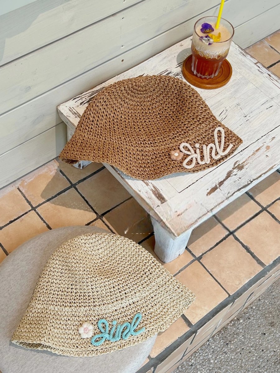 Cocoa Egg Milk Woven Straw Hat - STRAWAURA