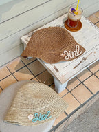Cocoa Egg Milk Woven Straw Hat - STRAWAURA
