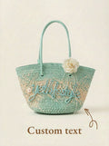 Mint Mambo Straw Tote - STRAWAURA