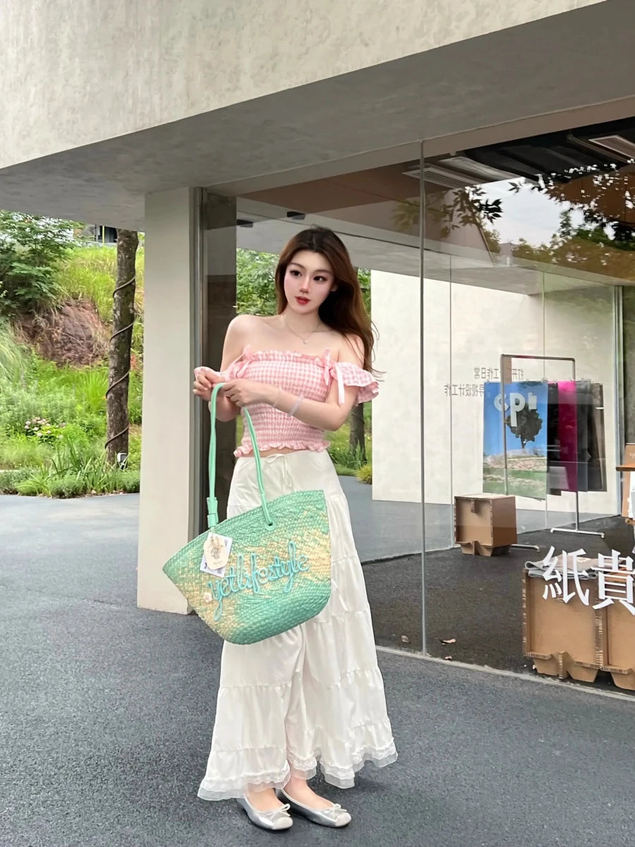 Mint Mambo Straw Tote - STRAWAURA