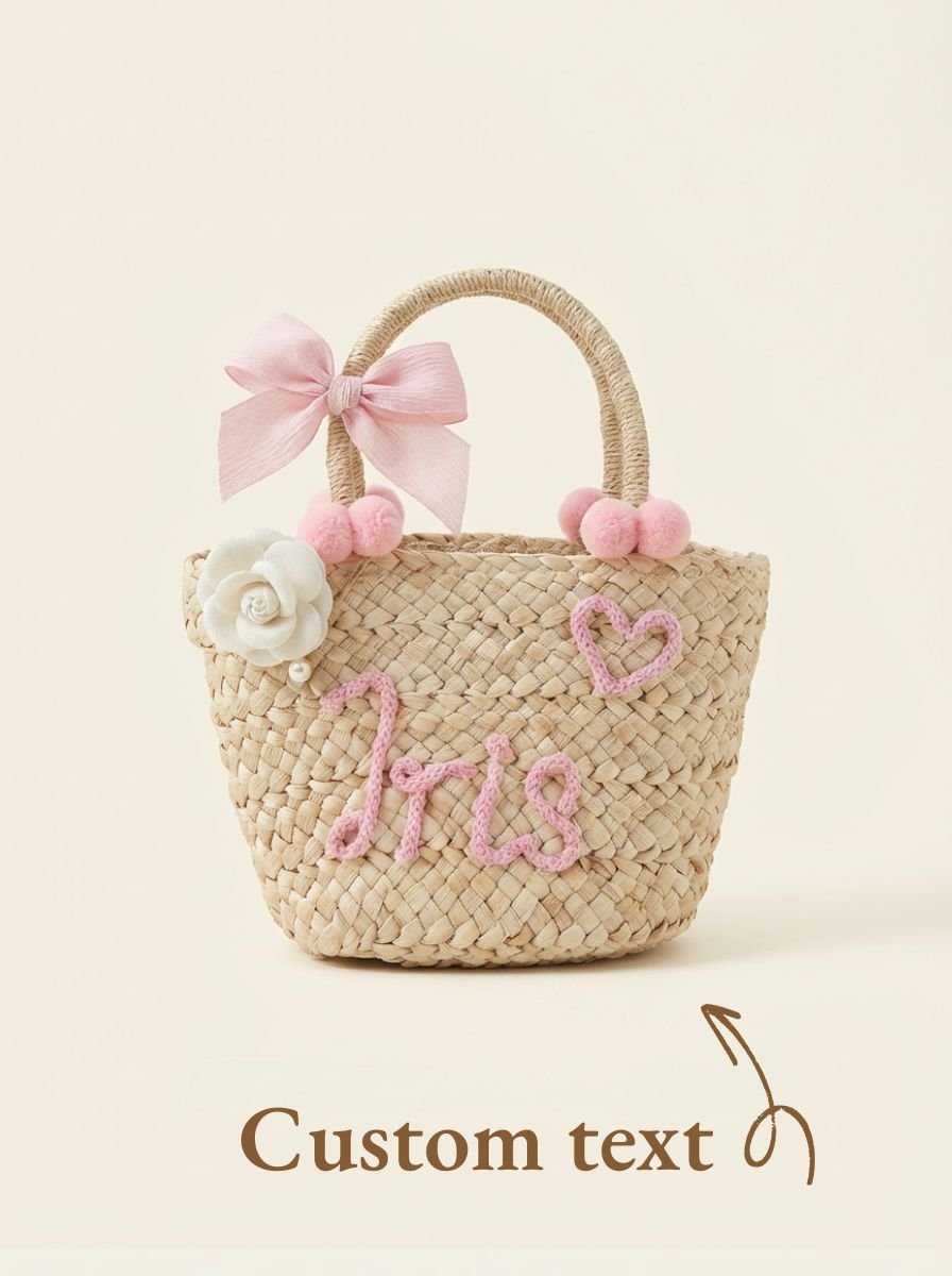 Nelly Beach Custom Beach Straw Tote - STRAWAURA
