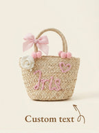Nelly Beach Custom Beach Straw Tote - STRAWAURA