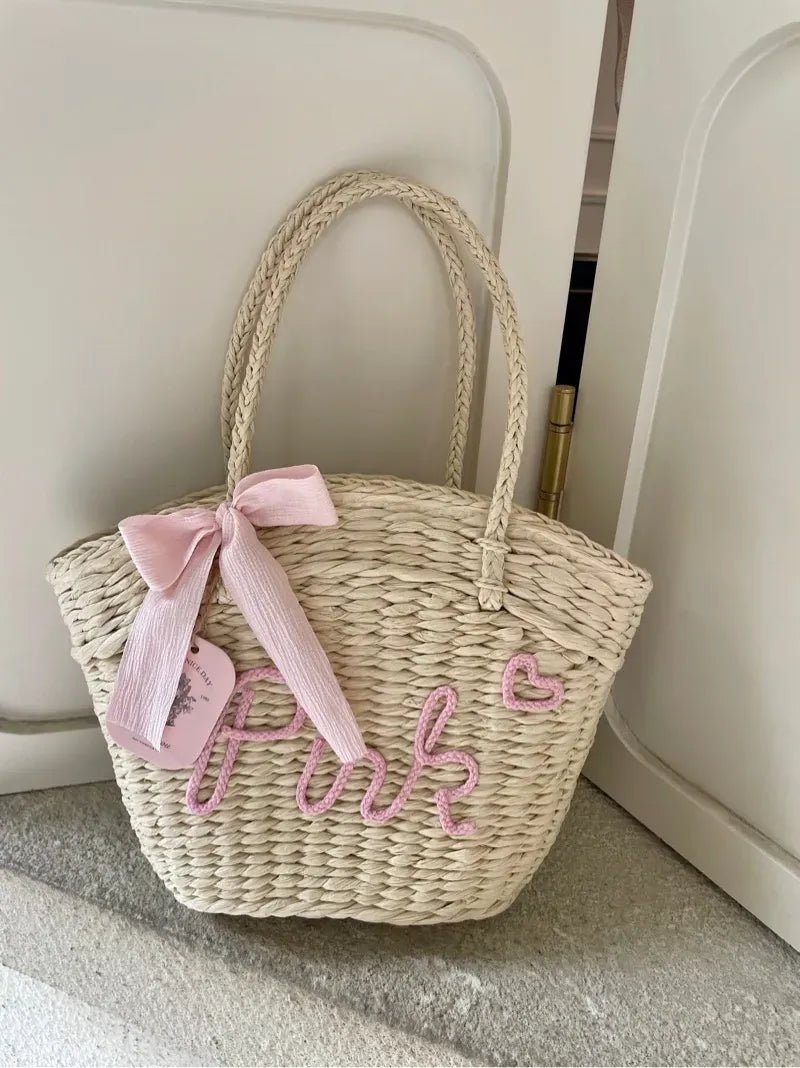 Nelly Beach Custom Beach Straw Tote - STRAWAURA
