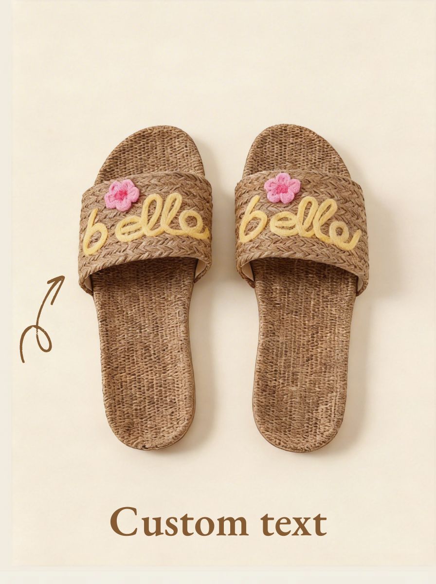 Rillohome Custom Straw Slippers - STRAWAURA