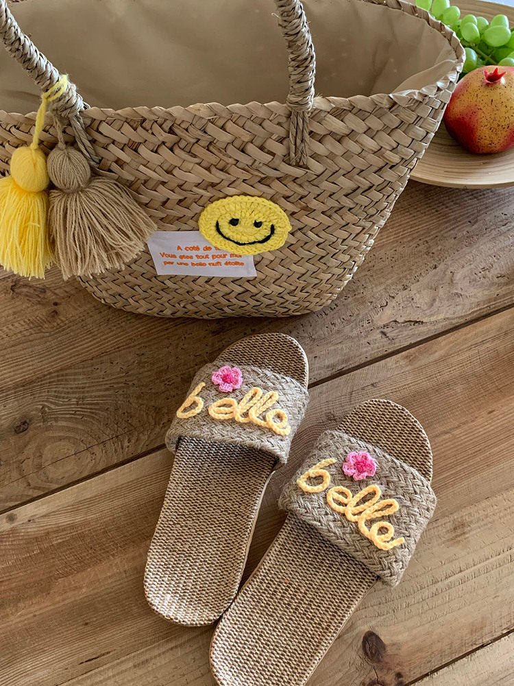Rillohome Custom Straw Slippers - STRAWAURA