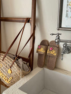 Rillohome Custom Straw Slippers - STRAWAURA